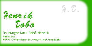 henrik dobo business card